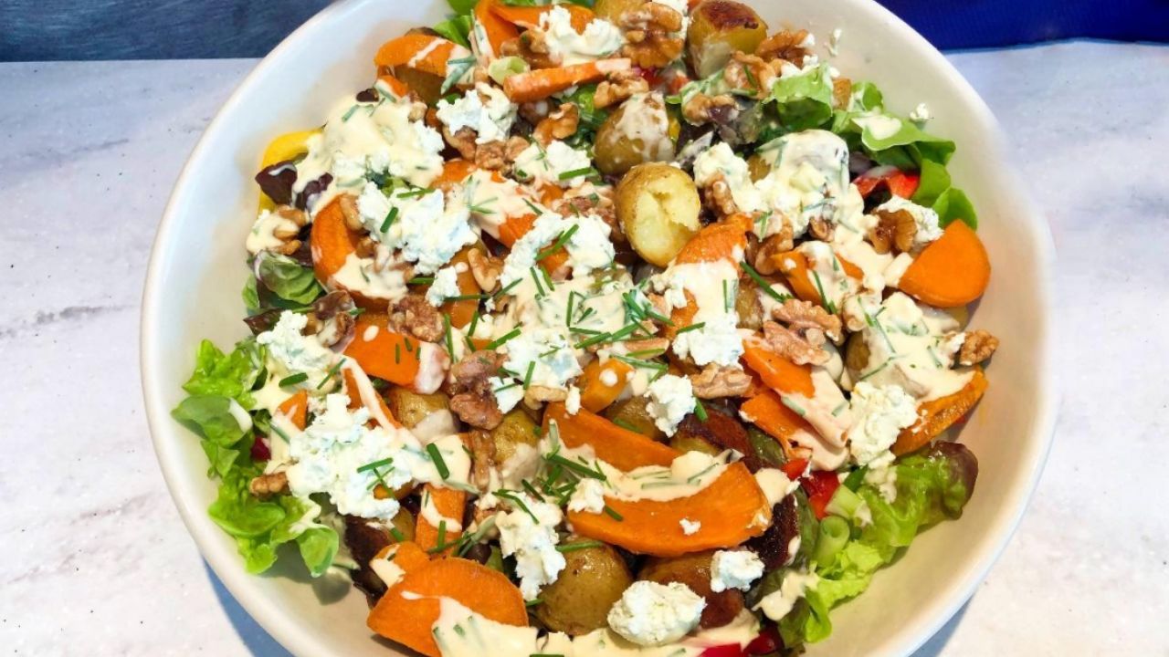 potato walnut goats cheese sallad Potato Walnut & Goats Cheese Salad