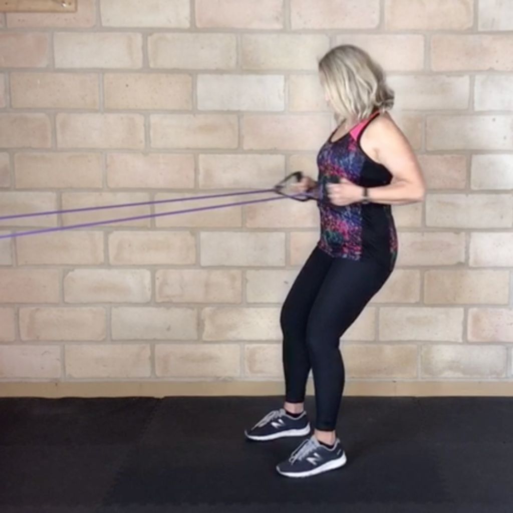 Standing resistance band pull