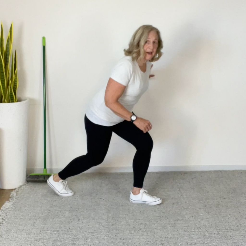 Wall assisted lunges