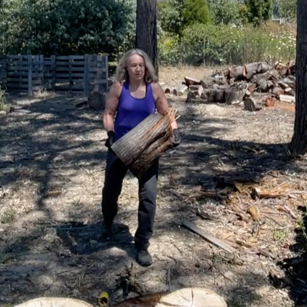 carrying wood