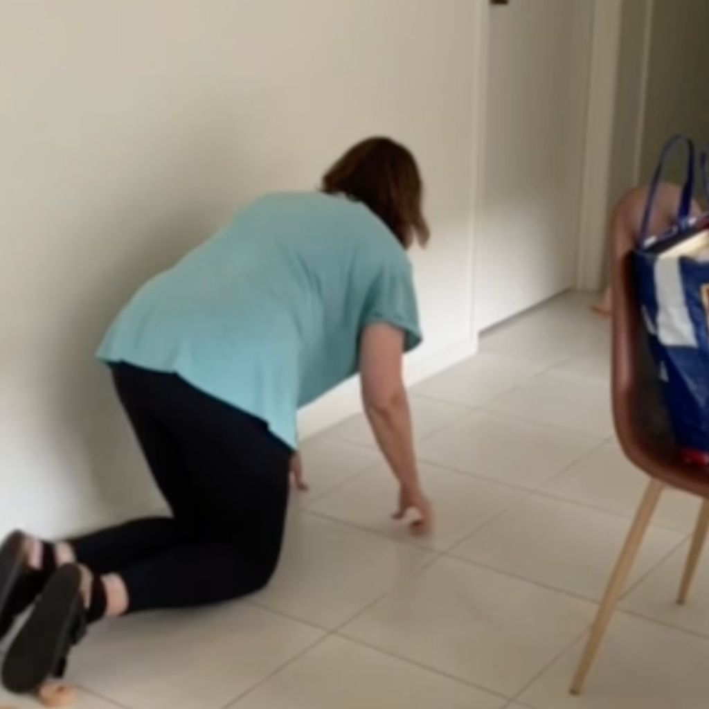 crawling with baby