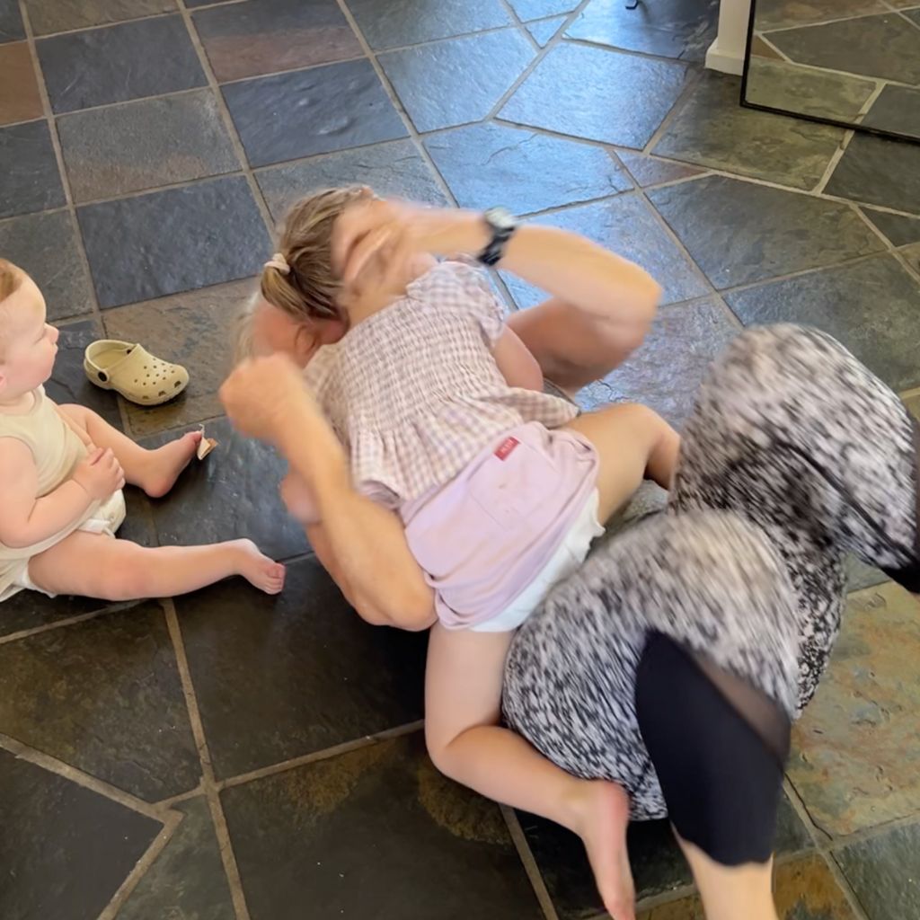 floor rolling grandkid play