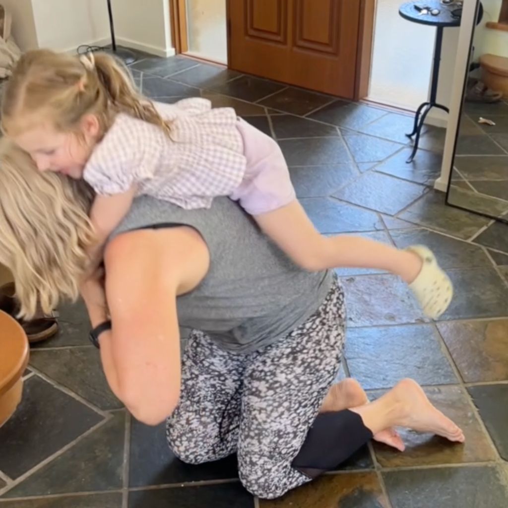 get up grandkid on back