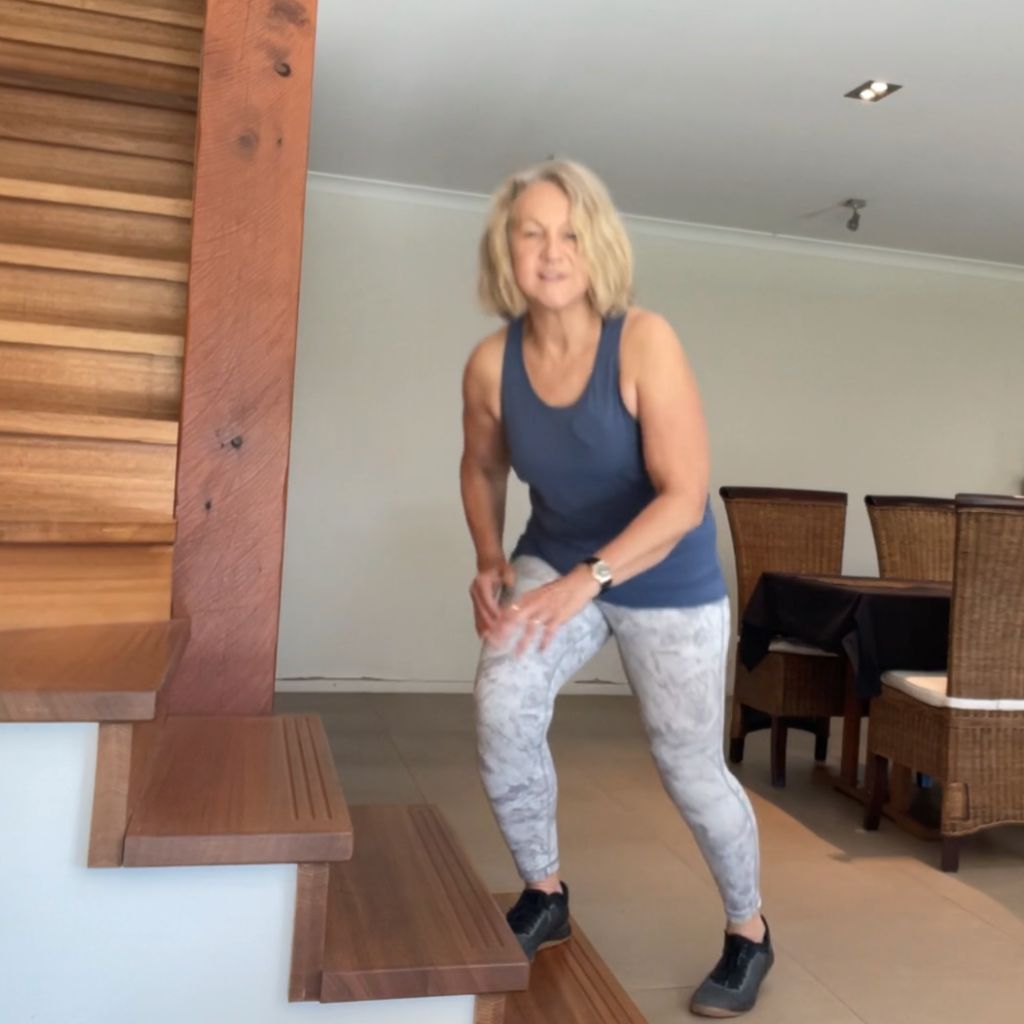 lunge step ups
