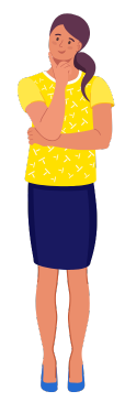 graphic of woman thinking