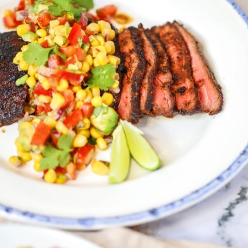 flank steak and corn avocado salsa 2