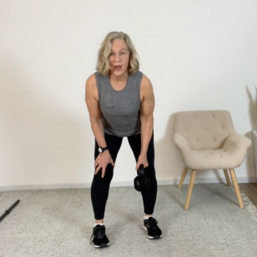 pulling movement with a kettlebell row 4