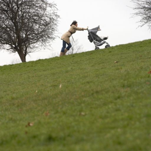 push pram uphill