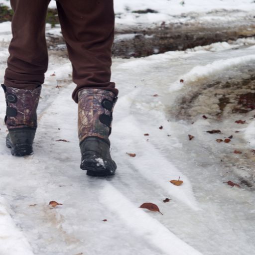 walk on slippery surface